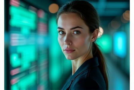 Portrait of Automation Systems Lead, Sarah Chen, in a professional setting.