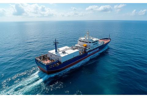 A modern fishing vessel operating in calm Atlantic waters, illustrating successful adoption of eco-friendly practices.