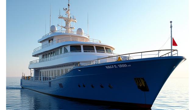 After: The same fishing vessel, fully retrofitted with modern equipment, sleek design, and enhanced safety features, gleaming in the water.